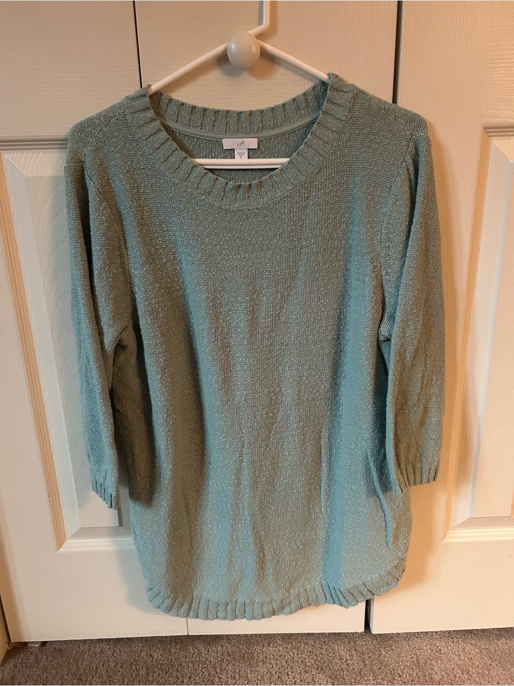 J Jill Light Green Women's Crewneck Sweater